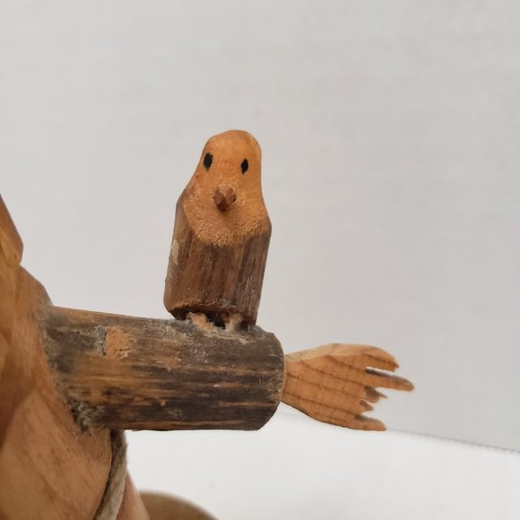 Pete Ortega Carved Wood Wooden Sculpture Signed Fiure Fold Art - Picture 7 of 16